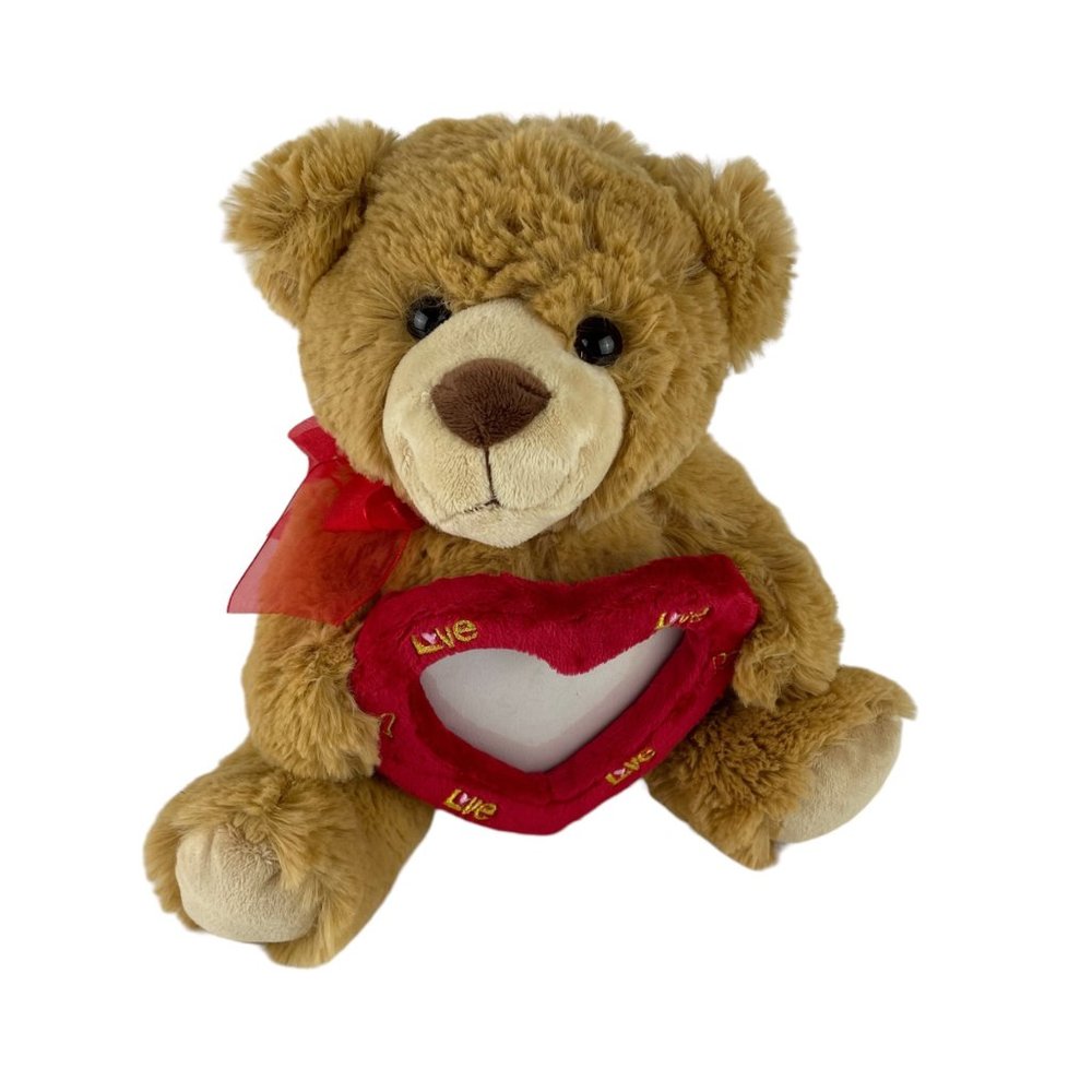 Walmart Teddy Bear Valentines Day‎ Plush 11" Red Heart Photo Frame - Picture 2 of 6